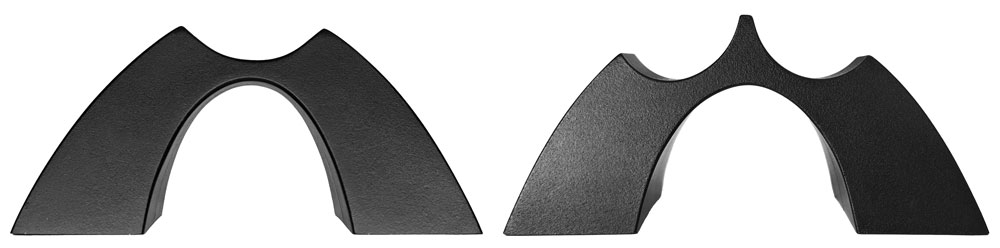 Side-by-side comparison of the original Cable Arch™ single-channel cable elevator and the Cable Arch™ Duo dual-channel cable elevator.