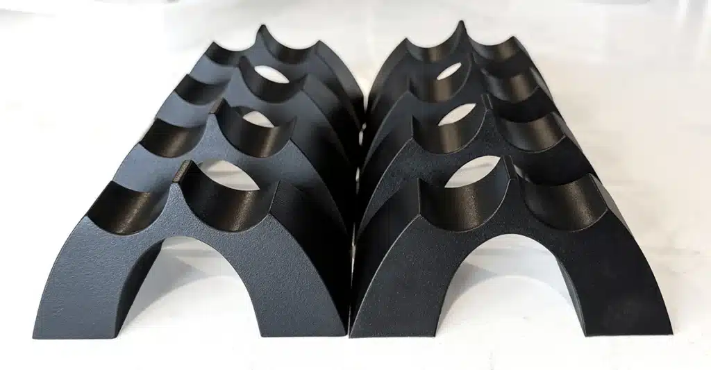 Eight Cable Arch Duo dual-channel speaker cable elevators arranged as a set