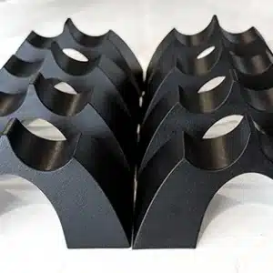 Eight Cable Arch Duo dual-channel speaker cable elevators arranged as a set