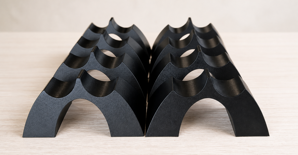 Eight Cable Arch Duo supports arranged on a light product-page background for paired speaker cable routing.